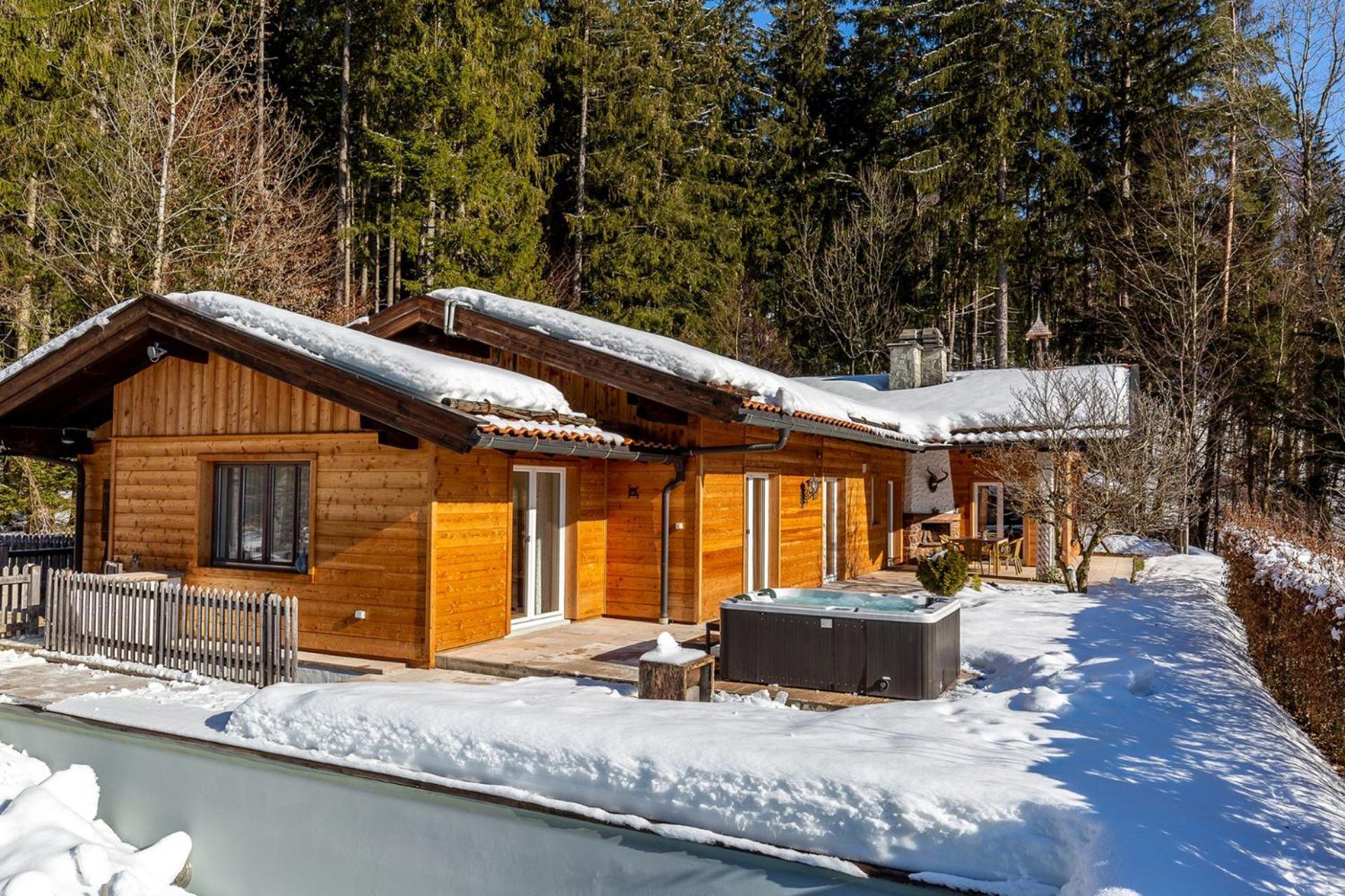 Luxus Ferienhaus Salzburg Chalet Mit Pool, Sauna, Whirlpool, Kamin กรอสค์ไมน์ ภายนอก รูปภาพ